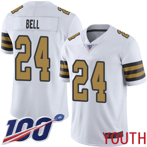 New Orleans Saints Limited White Youth Vonn Bell Jersey NFL Football 24 100th Season Rush Vapor Untouchable Jersey